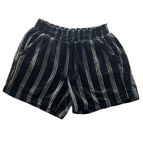 Briggs New York Womens Pull-On Shorts Size M Black White Stripe Pockets - Picture 6 of 6